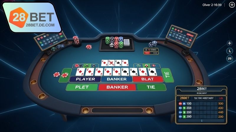 Baccarat sống động 28BET hấp dẫn 4 Mẹo chơi Baccarat sống động 28BET